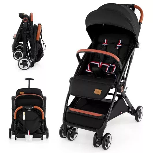 costway-lightweight-aluminium-frame-baby-stroller-with-net-black-rebel COSTWAY Lightweight Aluminium Frame Baby Stroller With Net-Black – REBEL