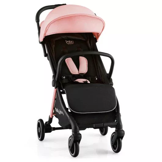 costway-one-hand-folding-portable-lightweight-baby-stroller-with-aluminum-frame- COSTWAY One-Hand Folding Portable Lightweight Baby Stroller With Aluminum Frame-Gray – REBEL