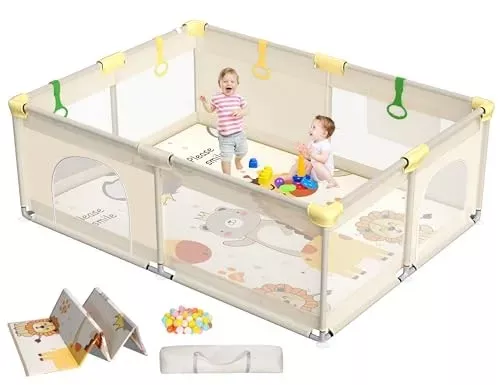 cozibb-extra-large-baby-playpen-with-mat-71 Cozibb Extra Large Baby Playpen with Mat - 71