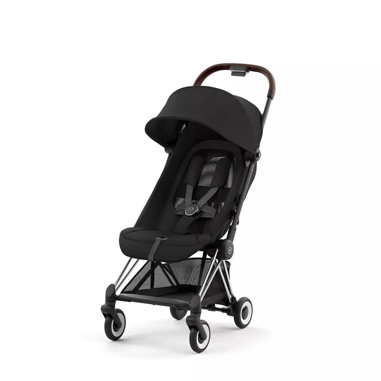 cybex-coya-stroller-chrome-dark-brown-frame-sepia-black-seat-rebel Cybex COYA Stroller - Chrome Dark Brown Frame + Sepia Black Seat – REBEL