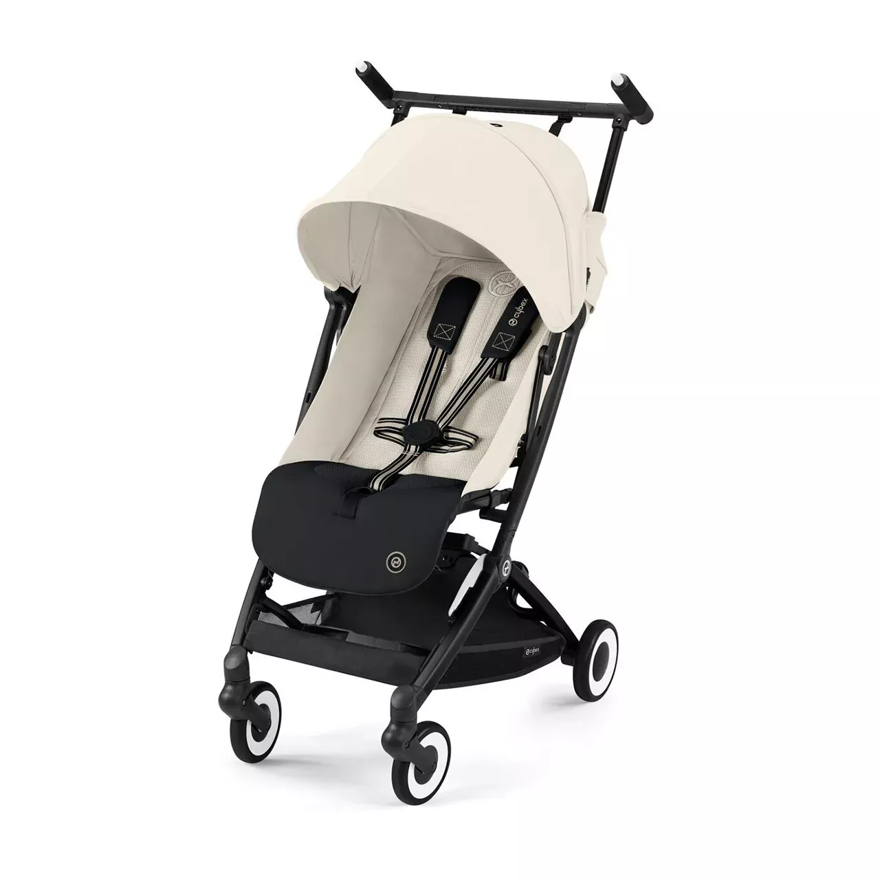 cybex-libelle-2-stroller-black-frame-canvas-white-seat-rebel Cybex Libelle 2 Stroller - Black Frame + Canvas White Seat – REBEL