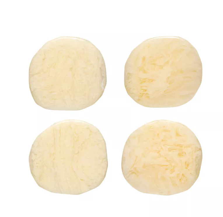 danica-brands-coaster-set-4-resin-ivory Danica Brands Coaster Set/4 - Resin Ivory