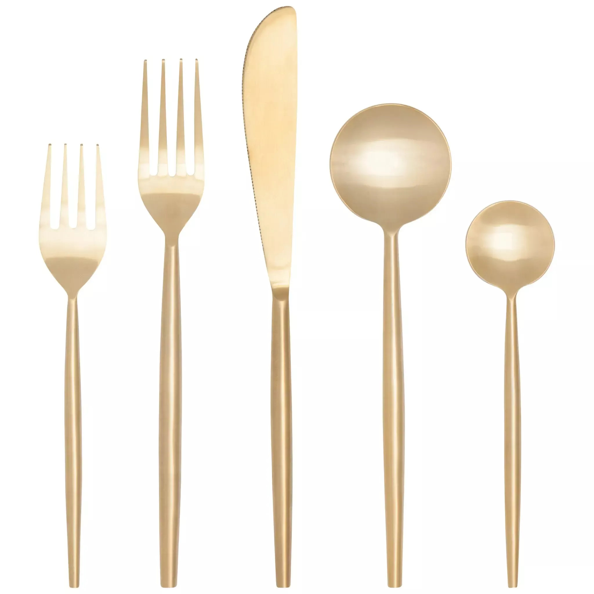 danica-brands-flatware-set-5-taper-matte-gold Danica Brands Flatware Set/5 Taper - Matte Gold