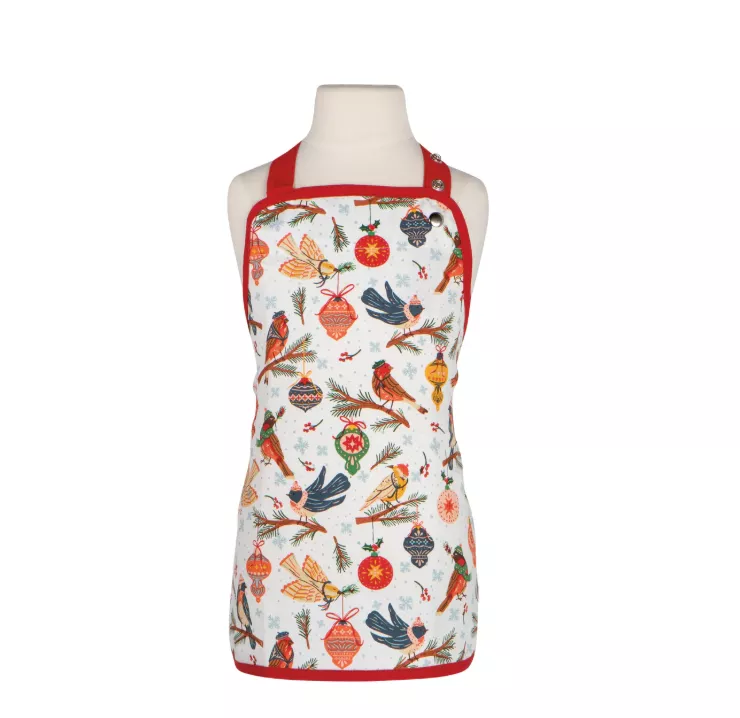 Danica Brands Kid's Apron - Season's Tweetings Christmas