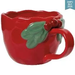 danica-brands-sculpted-mug-mistletoe-red-christmas Danica Brands Sculpted Mug - Mistletoe-Red Christmas