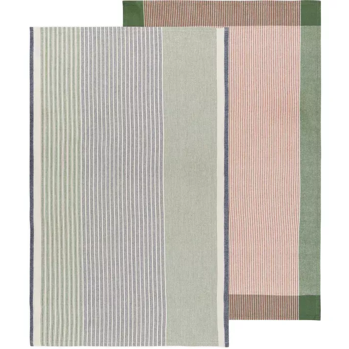 danica-heirloom-array-stripe-dishtowel-set-2-jade-green Danica Heirloom Array Stripe Dishtowel - Set of 2 / Jade Green