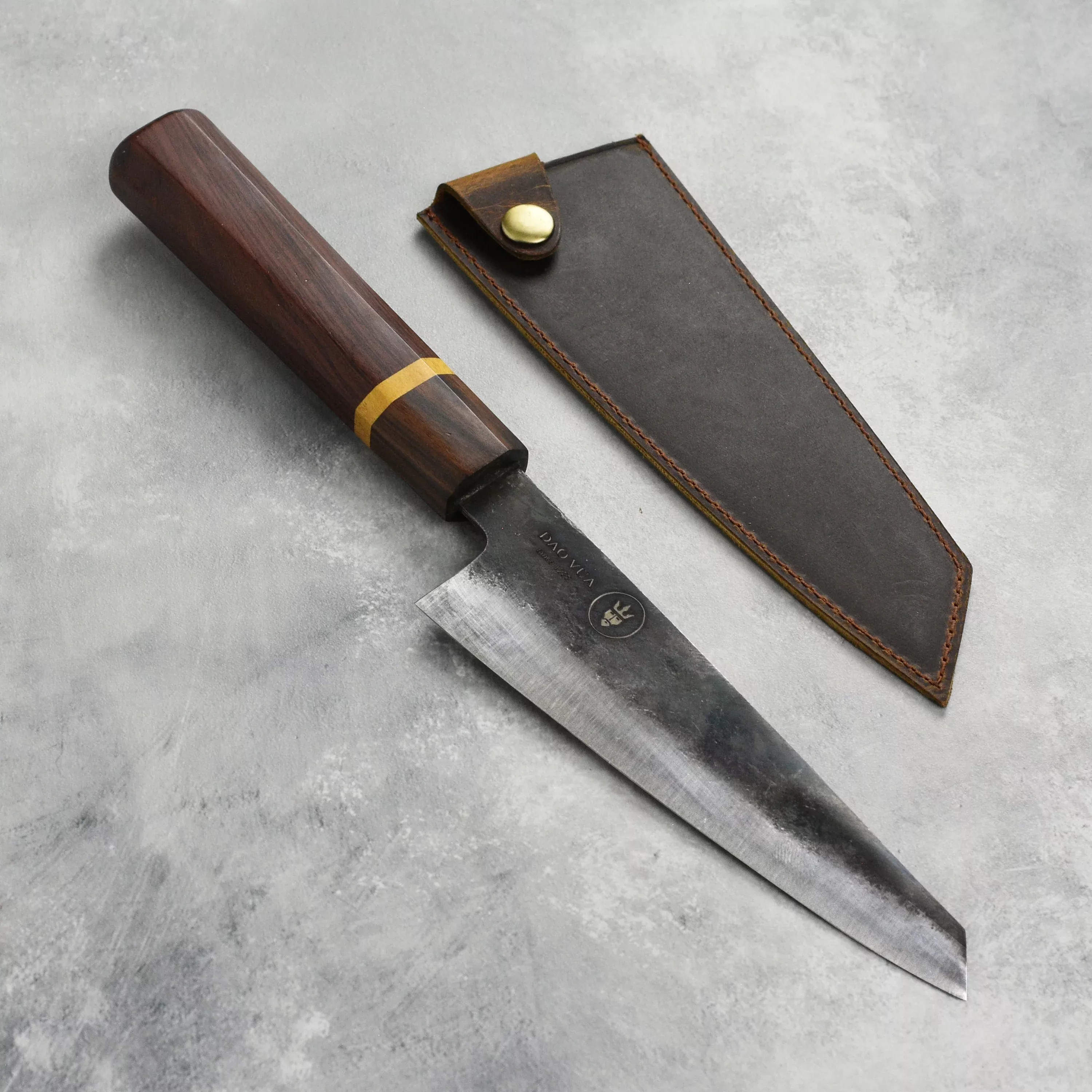 dao-vua-v3-5-9-honesuki-52100-carbon-steel-with-leather-sheath Dao Vua V3 5.9" Honesuki, 52100 Carbon Steel with Leather Sheath
