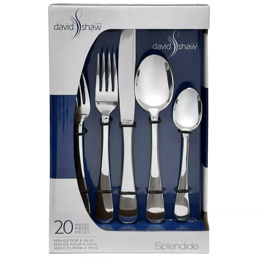 david-shaw-country-flatware-set-20-stainless-steel David Shaw Country Flatware Set of 20 - Stainless Steel