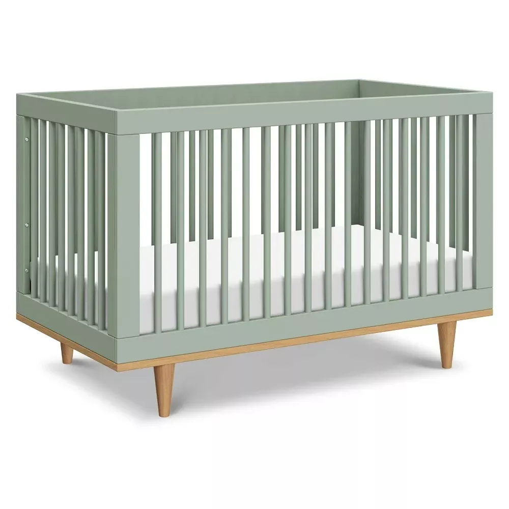 davinci-marley-3-in-1-convertible-crib-light-sage-honey-rebel DaVinci Marley 3-In-1 Convertible Crib - Light Sage/Honey – REBEL