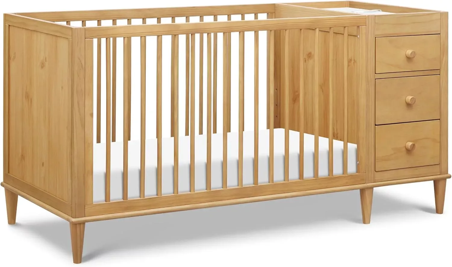 davinci-marley-convertible-3-in-1-crib-changer-combo-honey-rebel Davinci Marley Convertible 3-in-1 Crib and Changer Combo - Honey – REBEL