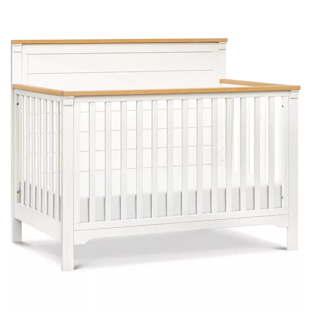 davinci-shea-4-in-1-convertible-crib-warm-white-honey-rebel DaVinci Shea 4-in-1 Convertible Crib - Warm White and Honey – REBEL