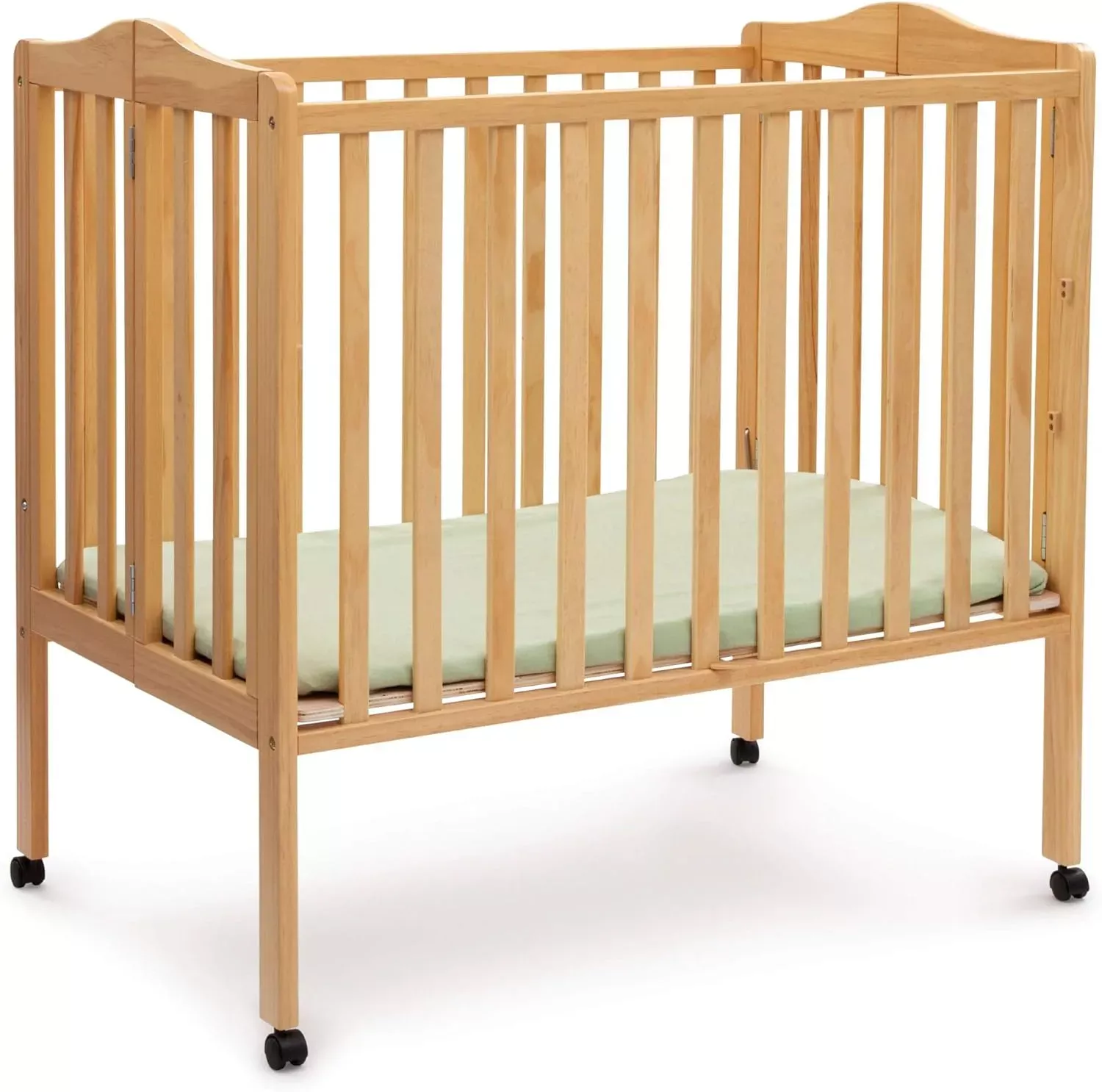 delta-children-folding-portable-mini-baby-crib-natural-wood-rebel Delta Children Folding Portable Mini Baby Crib - Natural Wood – REBEL