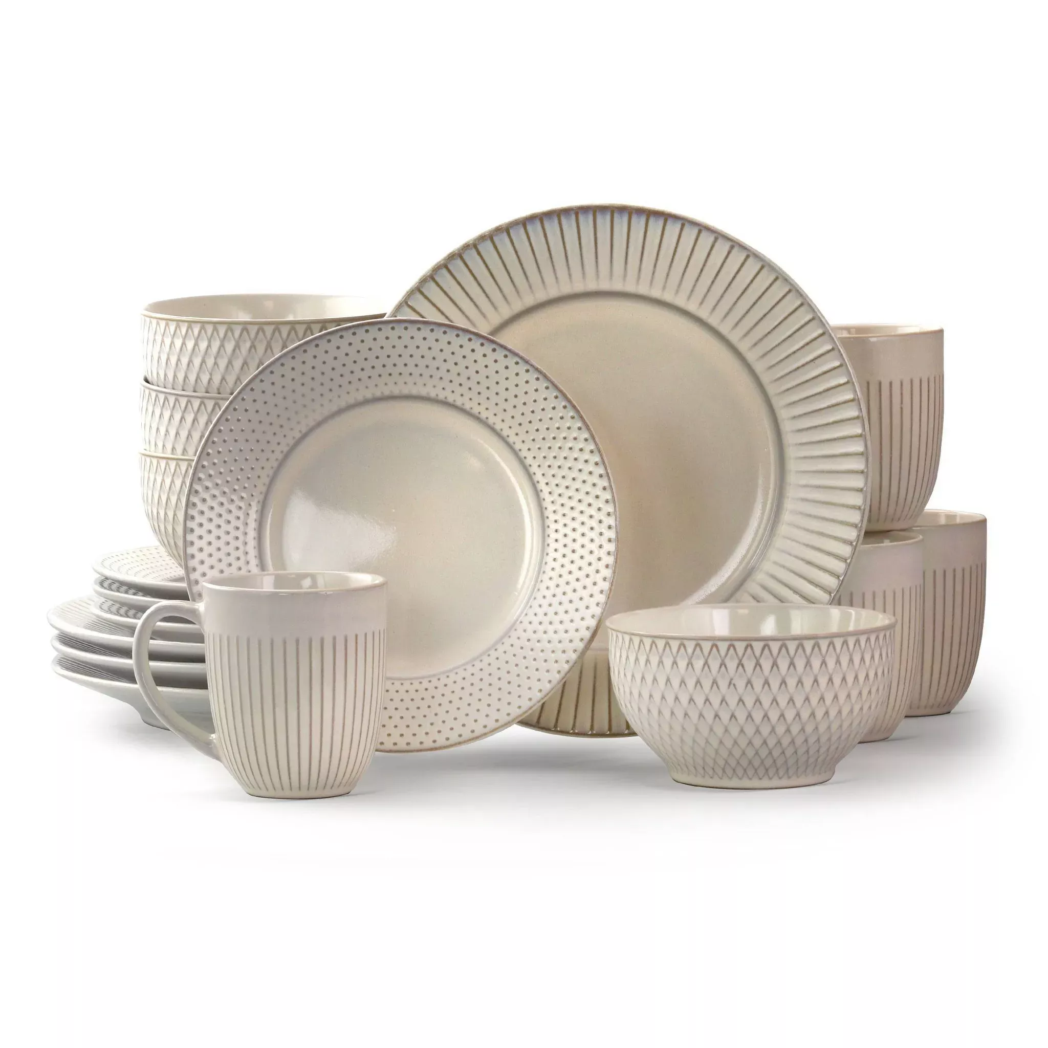 elama-16pc-stoneware-minimalist-dinnerware-set-white-rebel Elama 16pc Stoneware Minimalist Dinnerware Set White – REBEL