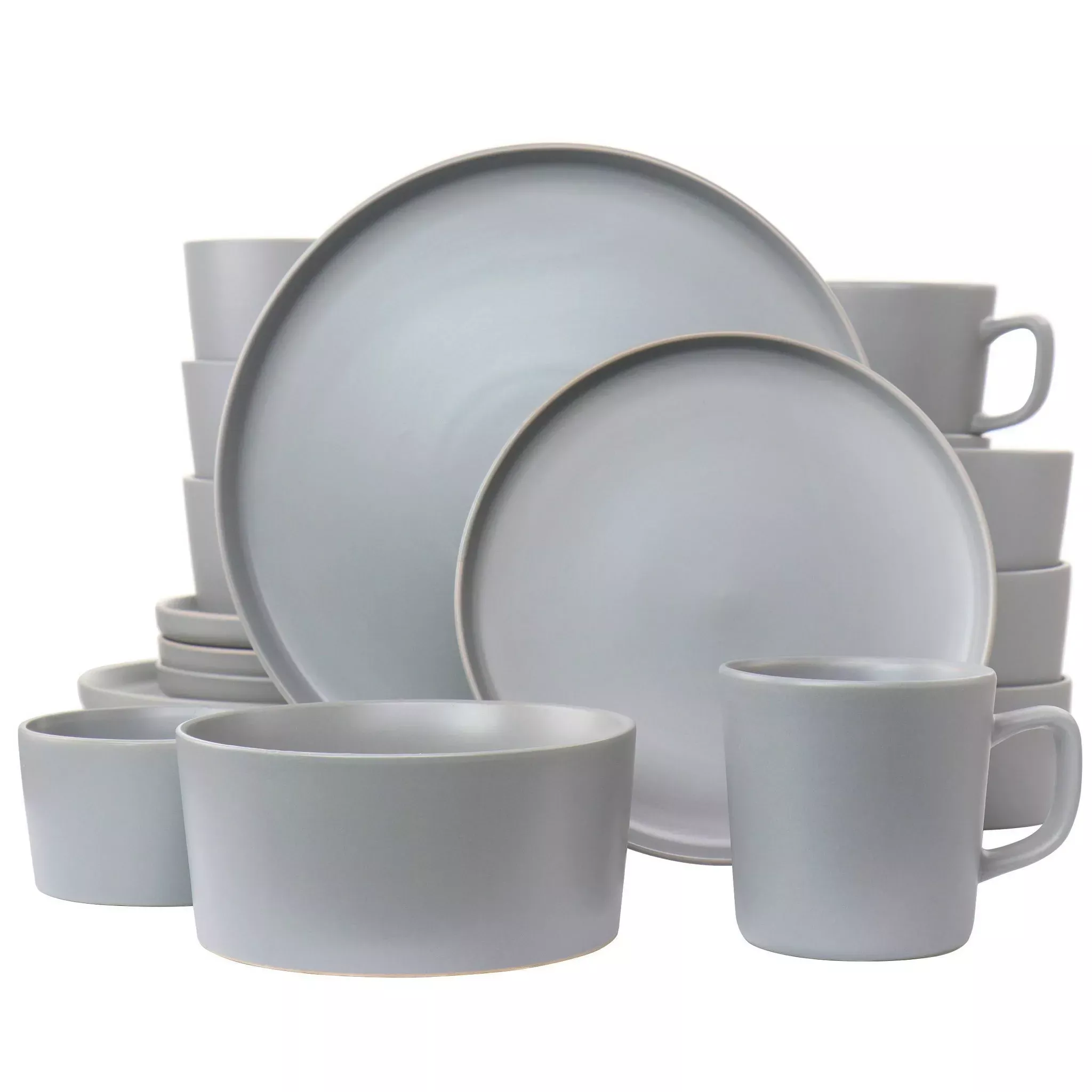 elama-20pc-stoneware-luxmatte-dinnerware-set-light-gray-rebel Elama 20pc Stoneware Luxmatte Dinnerware Set Light Gray – REBEL