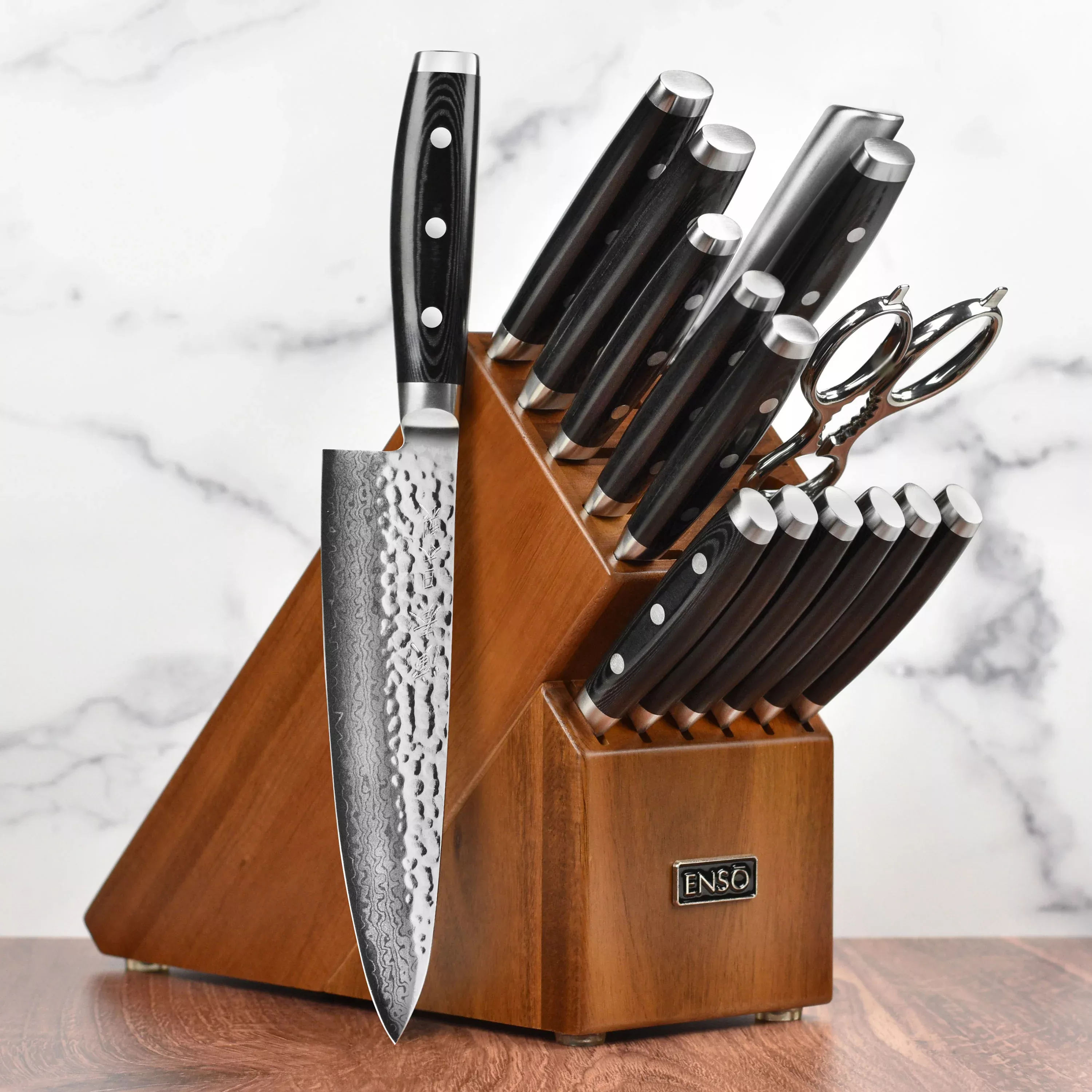 enso-hd-knife-block-set-16-piece-acacia Enso HD Knife Block Set - 16 Piece Acacia