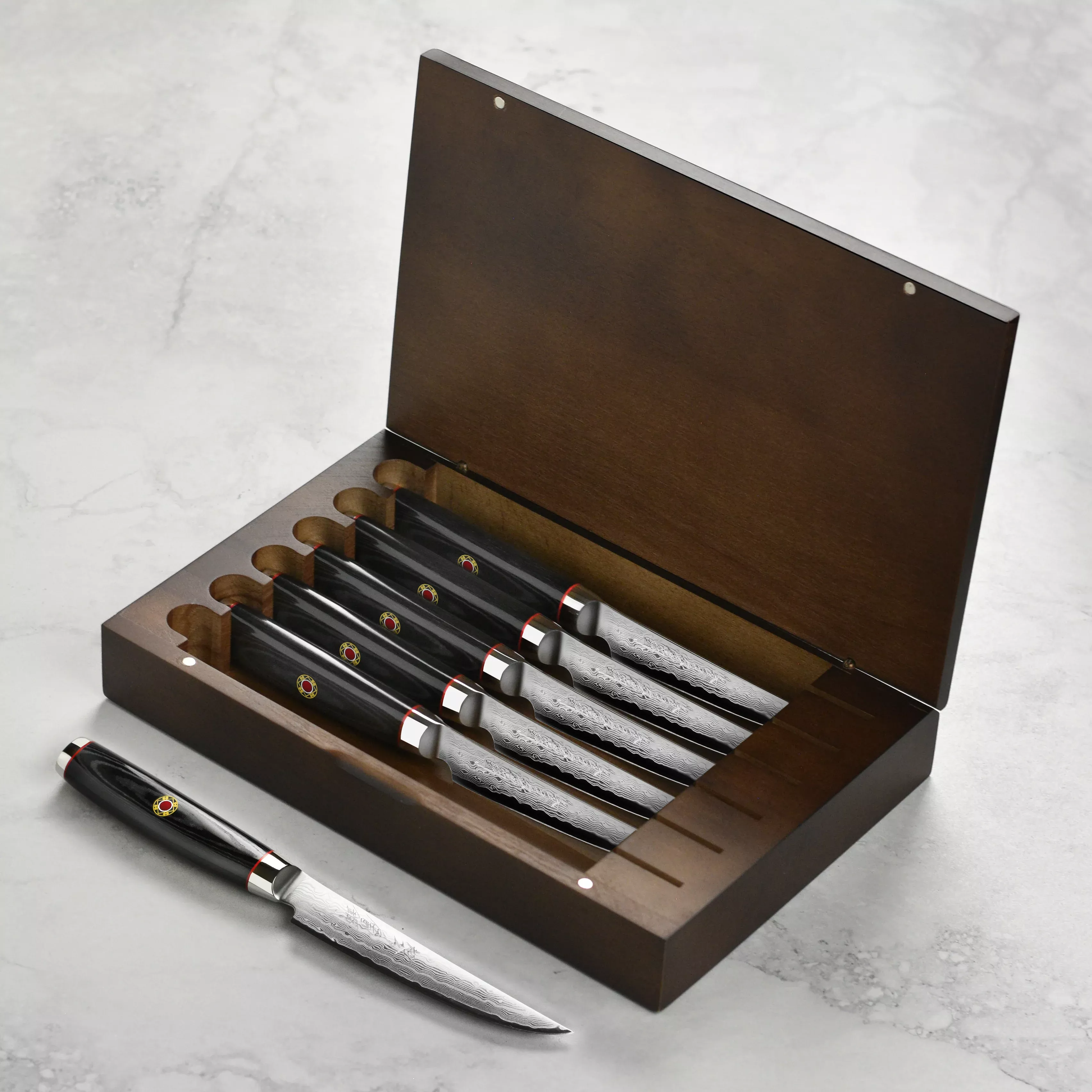 enso-sg2-steak-knives-6-piece-set-damascus Enso SG2 Steak Knives - 6 Piece Set - Damascus