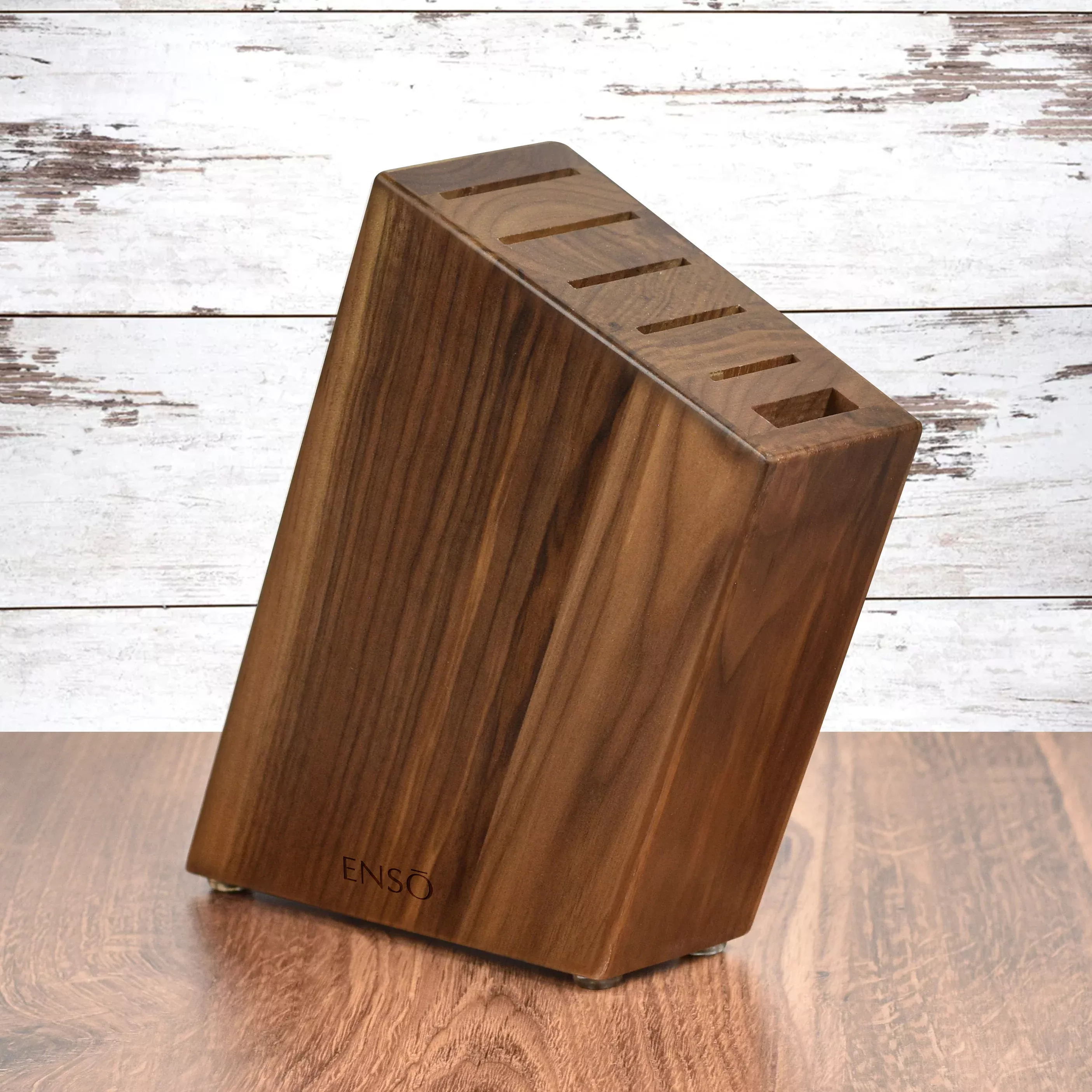 enso-walnut-knife-storage-block-6-slot-empty Enso Walnut Knife Storage Block - 6 Slot (Empty)