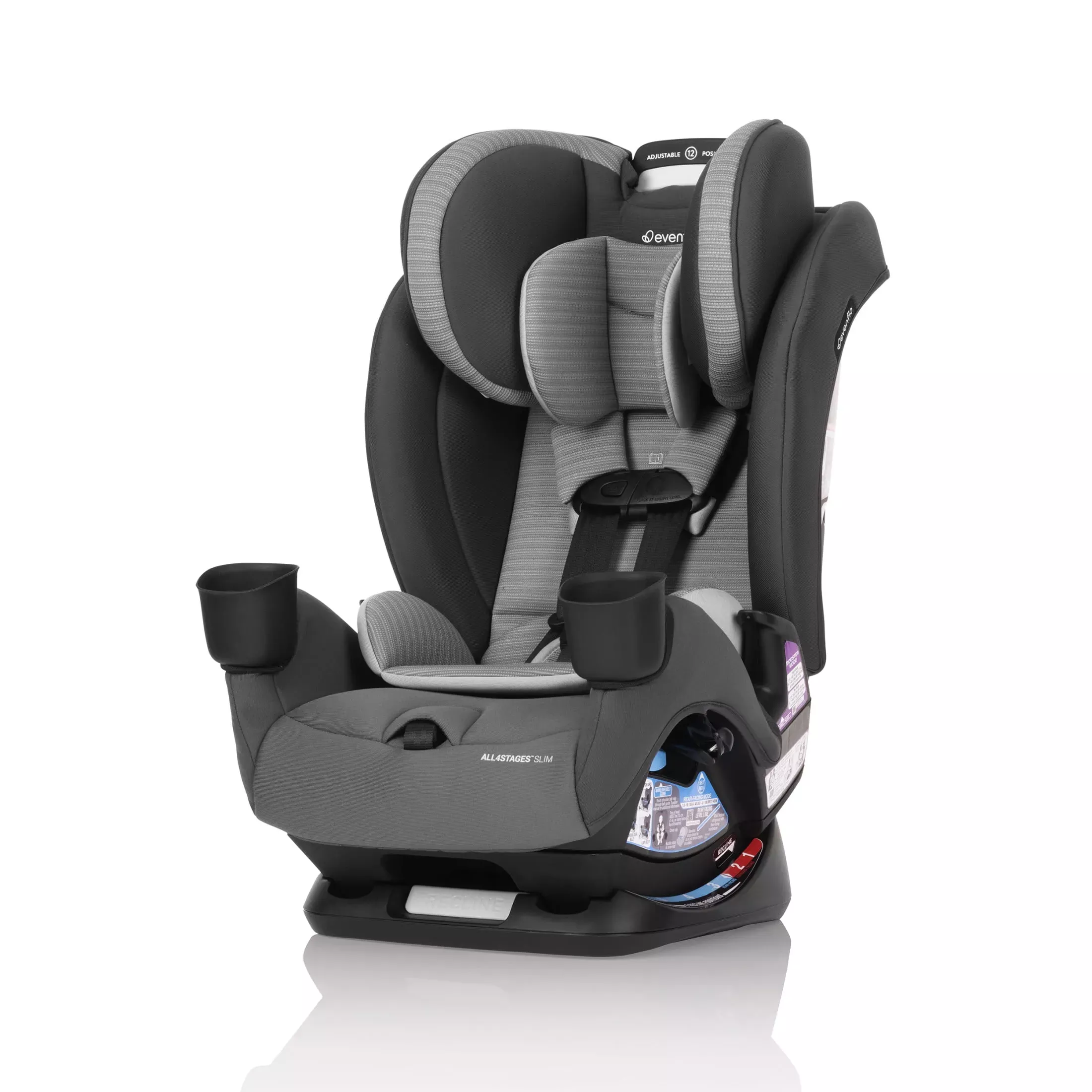 evenflo-all4stages-slim-4-in-1-convertible-car-seat-baldwin-gray-rebel Evenflo All4Stages Slim 4-in-1 Convertible Car Seat - Baldwin Gray – REBEL