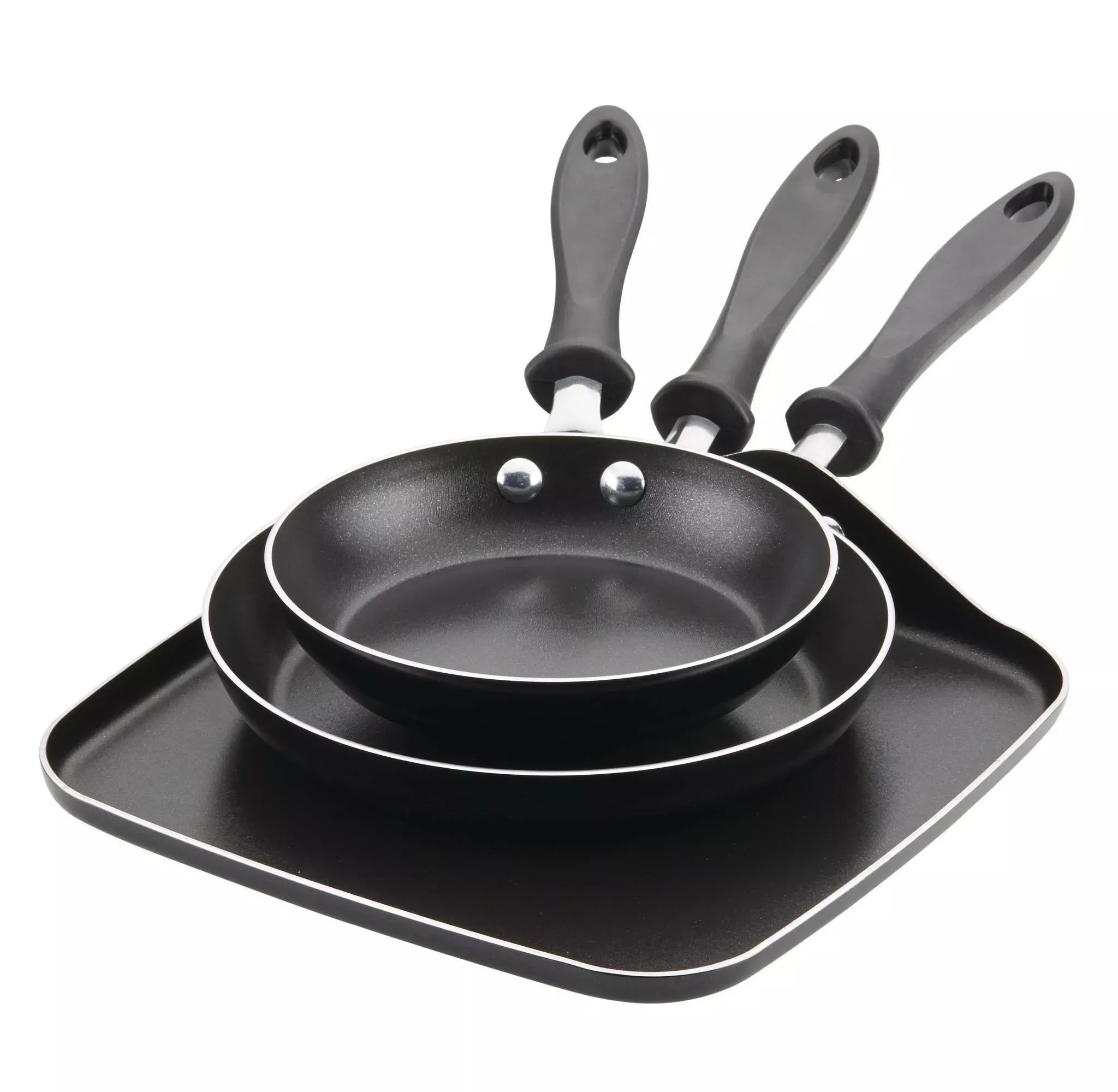 farberware-3-piece-nonstick-aluminum-skillet-griddle-cookware-set-black-rebel Farberware 3-Piece Nonstick Aluminum Skillet and Griddle Cookware Set - Black – REBEL