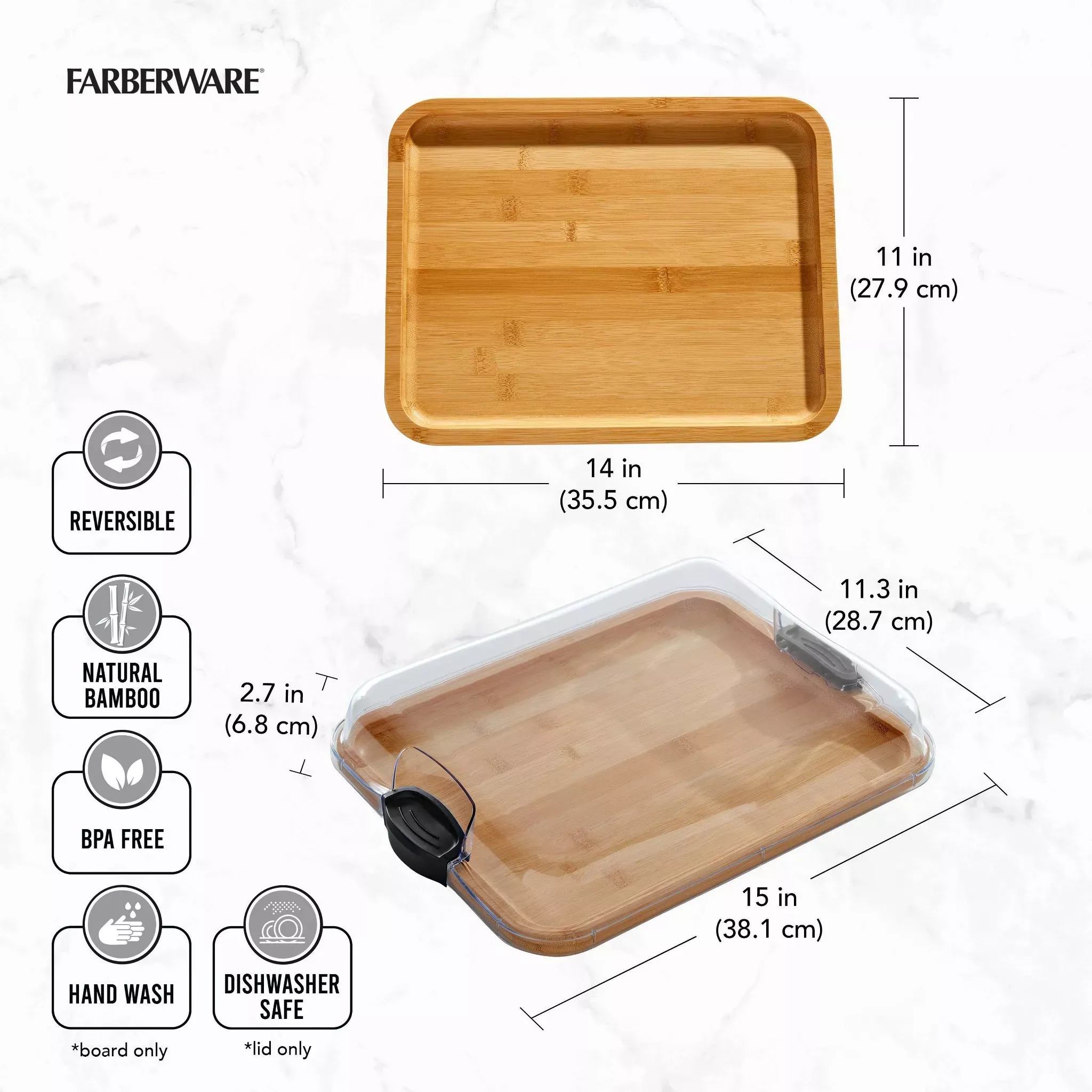 farberware-charcuterie-bamboo-board-with-locking-lid-11-inch-x-14-inch-rebel Farberware Charcuterie Bamboo Board with Locking Lid - 11 Inch x 14 Inch – REBEL