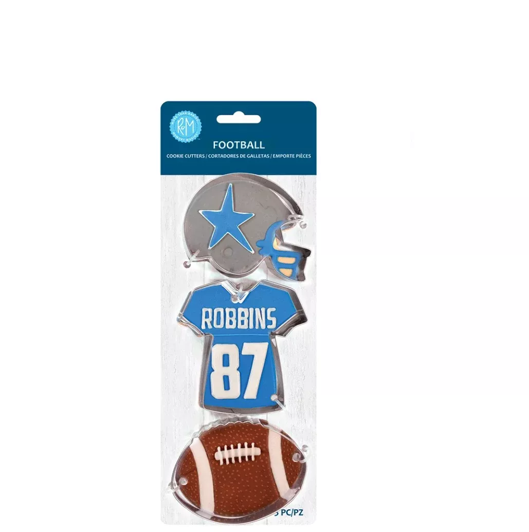 football-3-pc-cookie-cutter-set Football 3 Pc Cookie Cutter Set