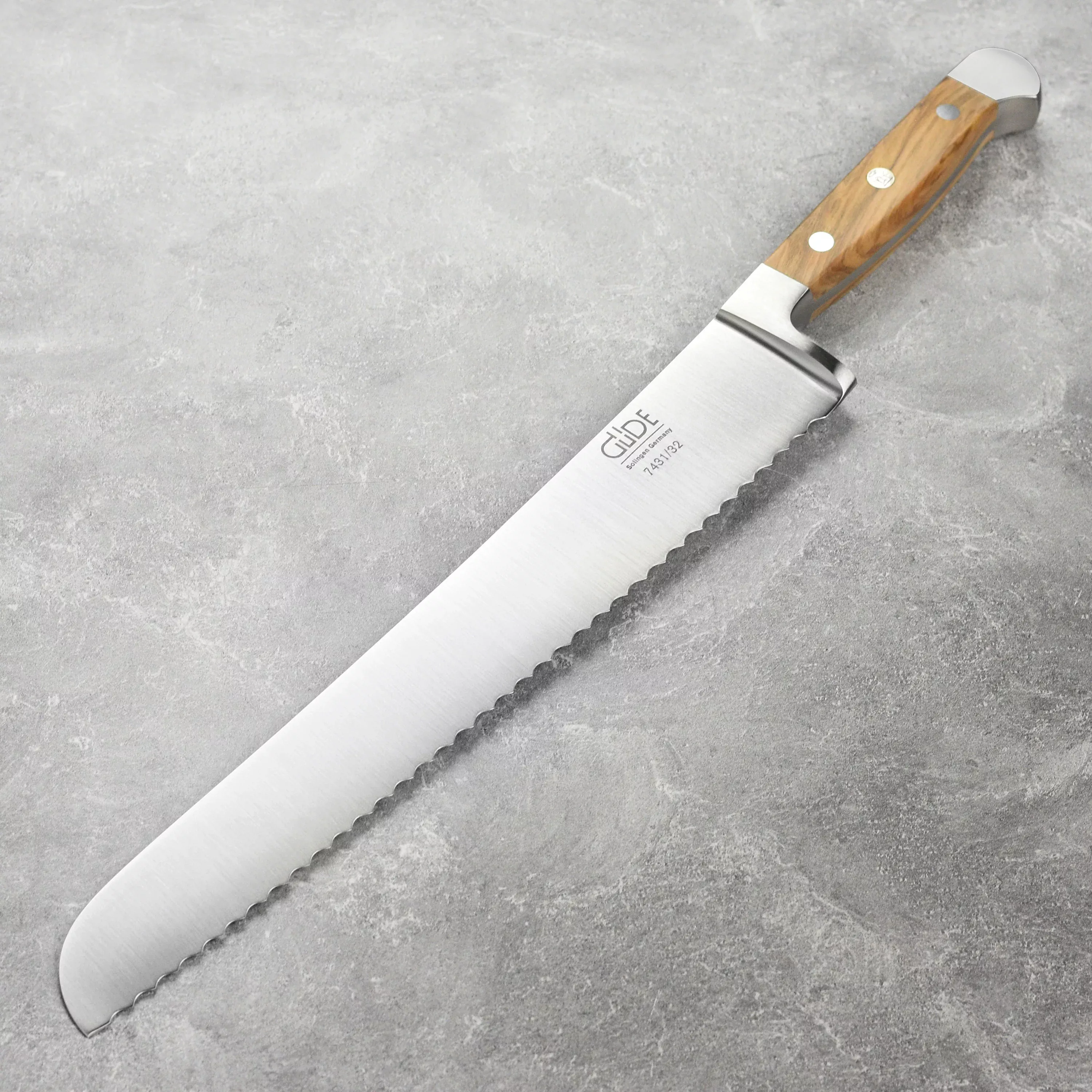 franz-gude-bread-knife-large-12-6-olive-wood-handle-made-in-germany Franz Gude Bread Knife - Large 12.6", Olive Wood Handle, Made in Germany