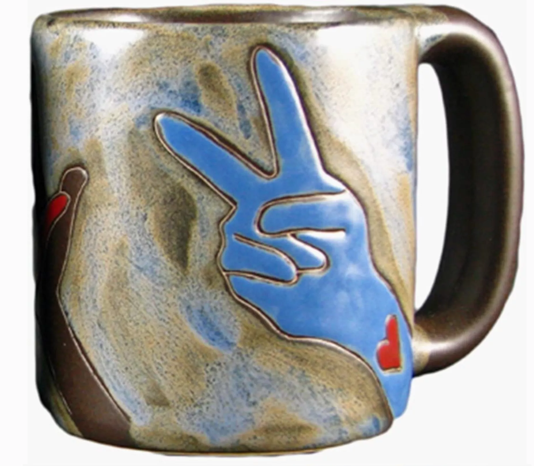 galleyware-mara-stoneware-peace-sign-mug Galleyware Mara Stoneware Peace Sign Mug