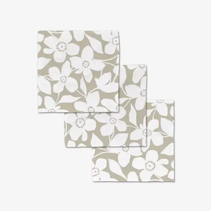 Geometry Big Tan Flowers