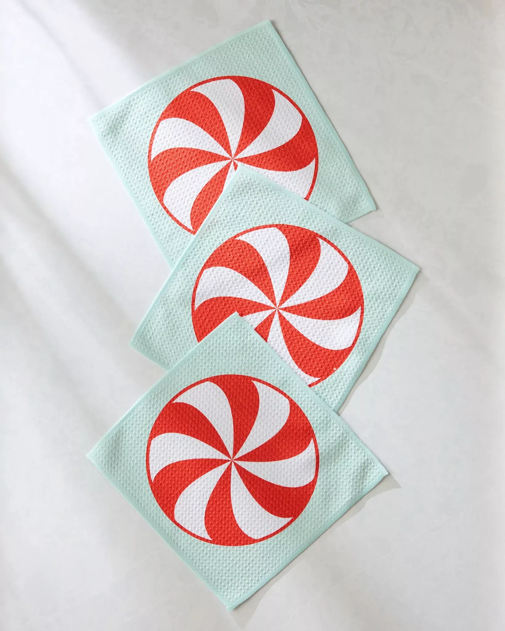 geometry-peppermint-swirl-dishcloth-set Geometry Peppermint Swirl Dishcloth Set