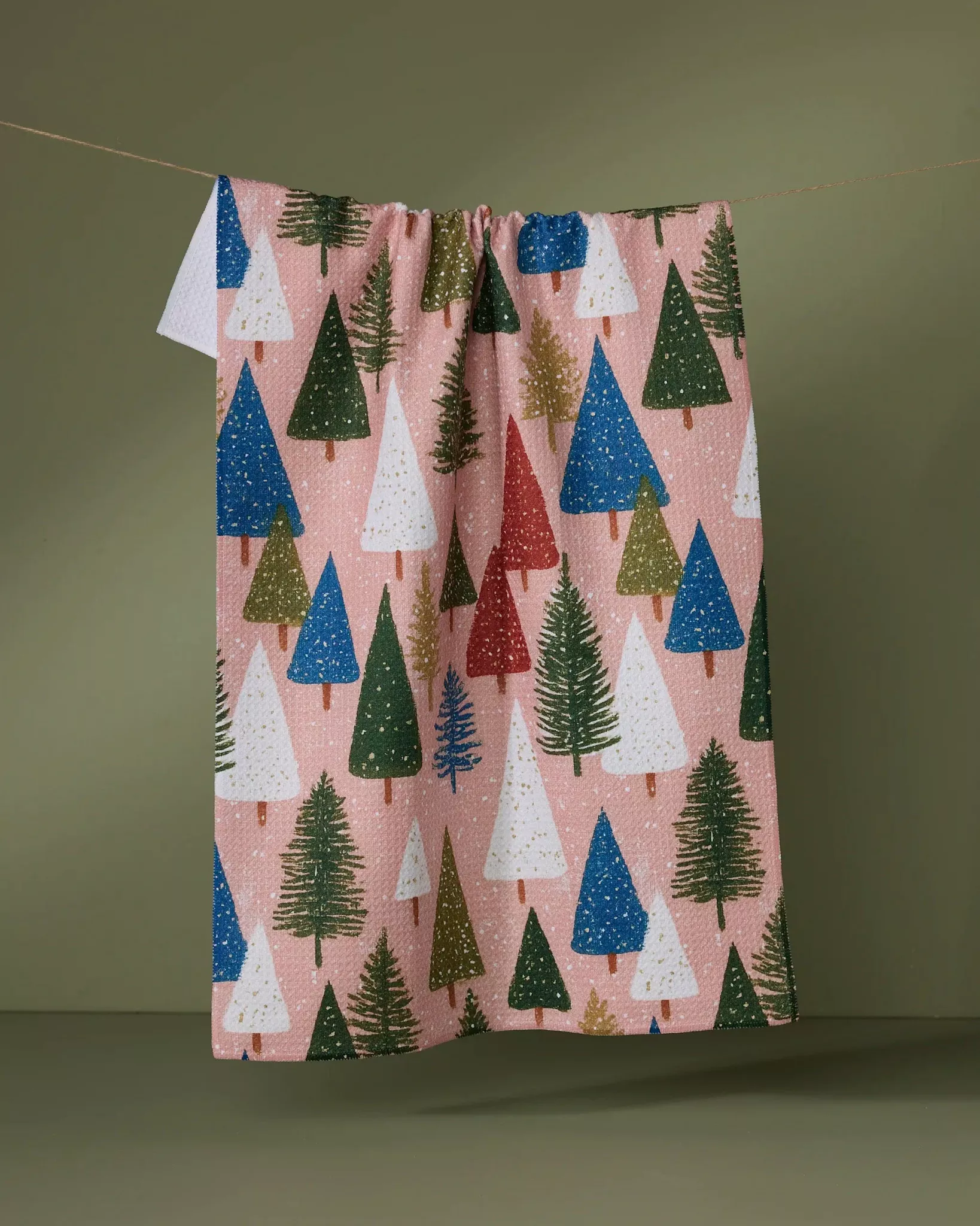 geometry-snowdrift-pines-tea-towel Geometry Snowdrift Pines Tea Towel