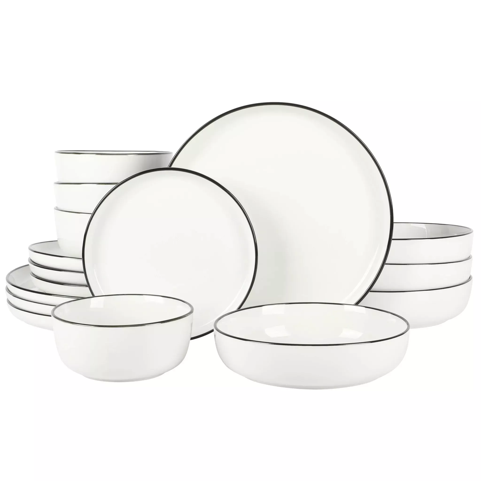 gibson-home-oslo-16pc-dinnerware-set-black-rim-porcelain-rebel Gibson Home Oslo 16pc Dinnerware Set Black Rim: Porcelain – REBEL