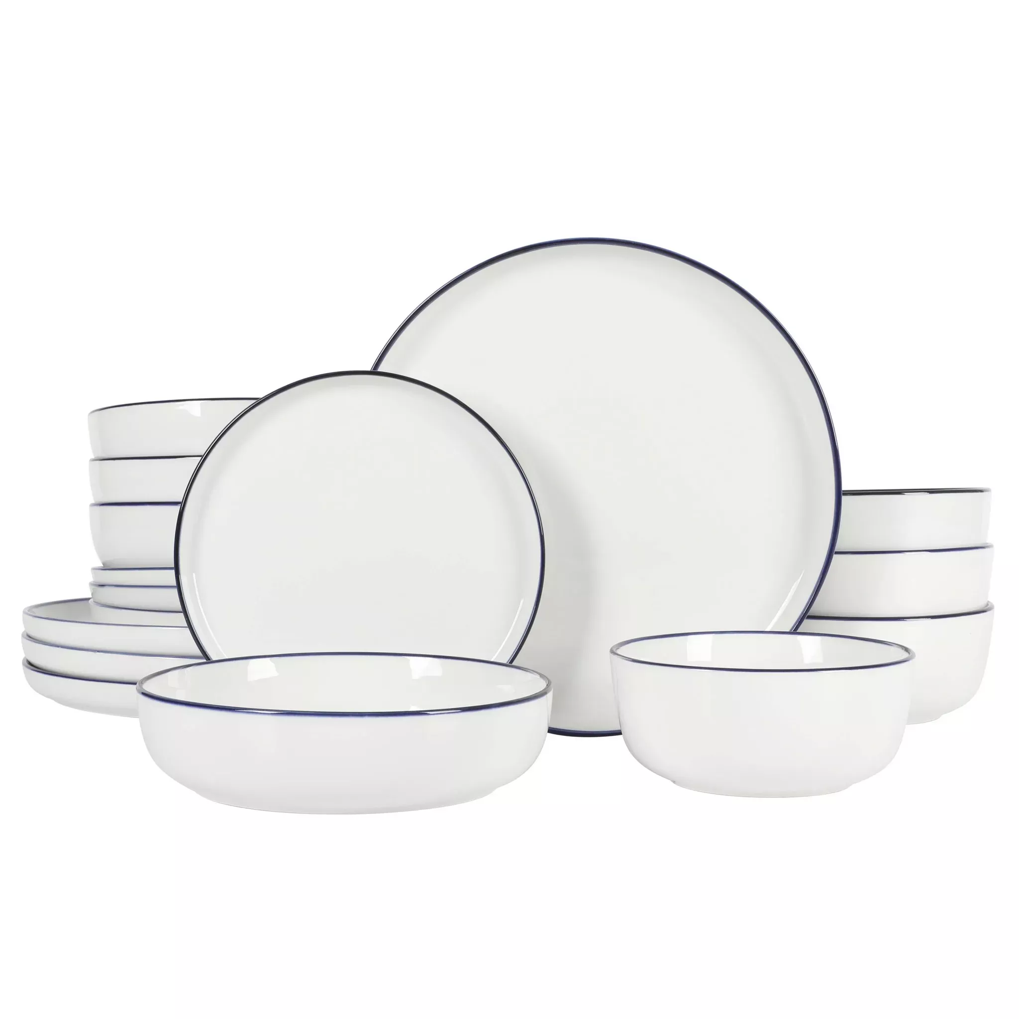 gibson-home-oslo-16pc-porcelain-dinnerware-set-blue-rim-service-4-rebel Gibson Home Oslo 16pc Porcelain Dinnerware Set- Blue Rim, Service for 4 – REBEL