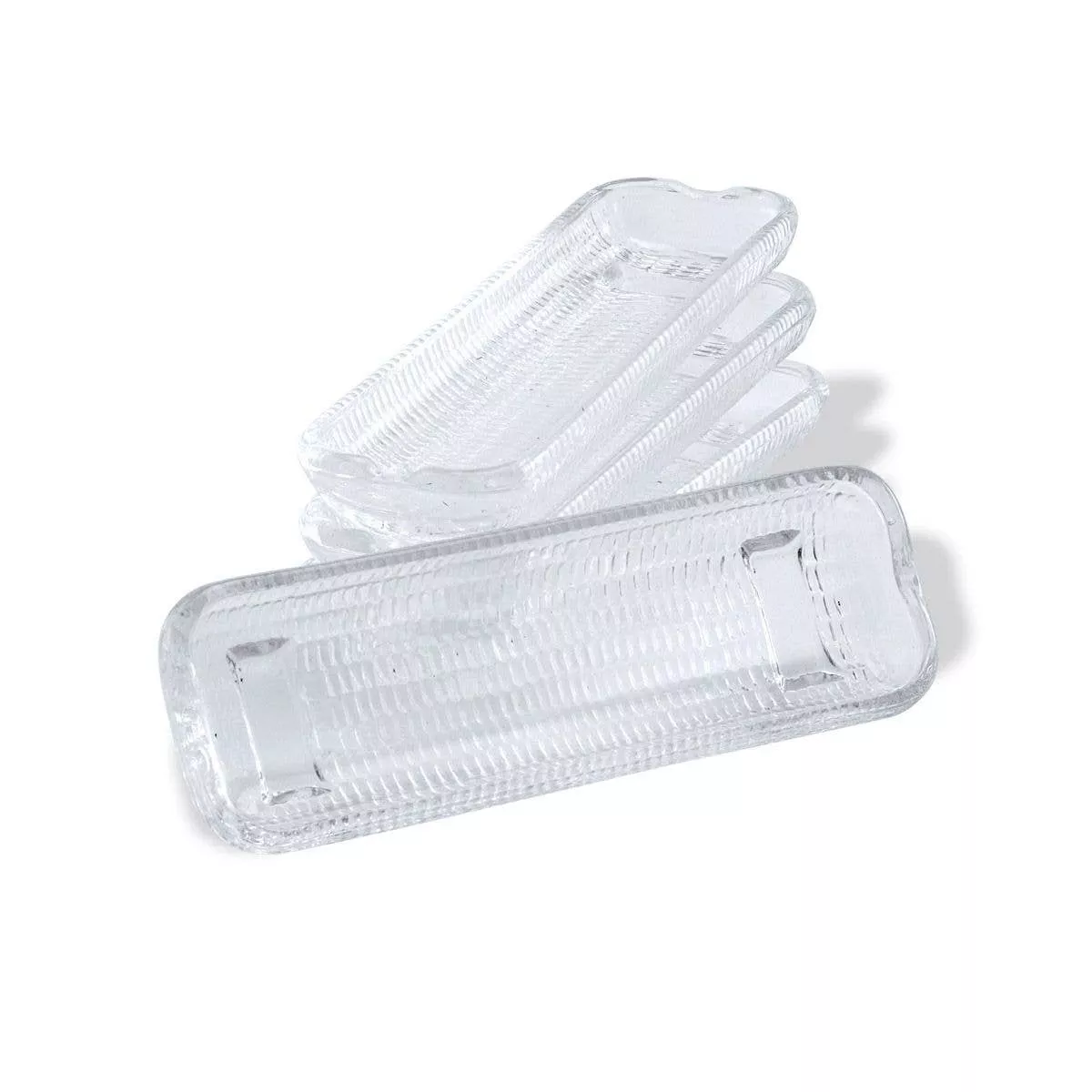 glass-corn-dishes-set-4 Glass Corn Dishes, Set Of 4