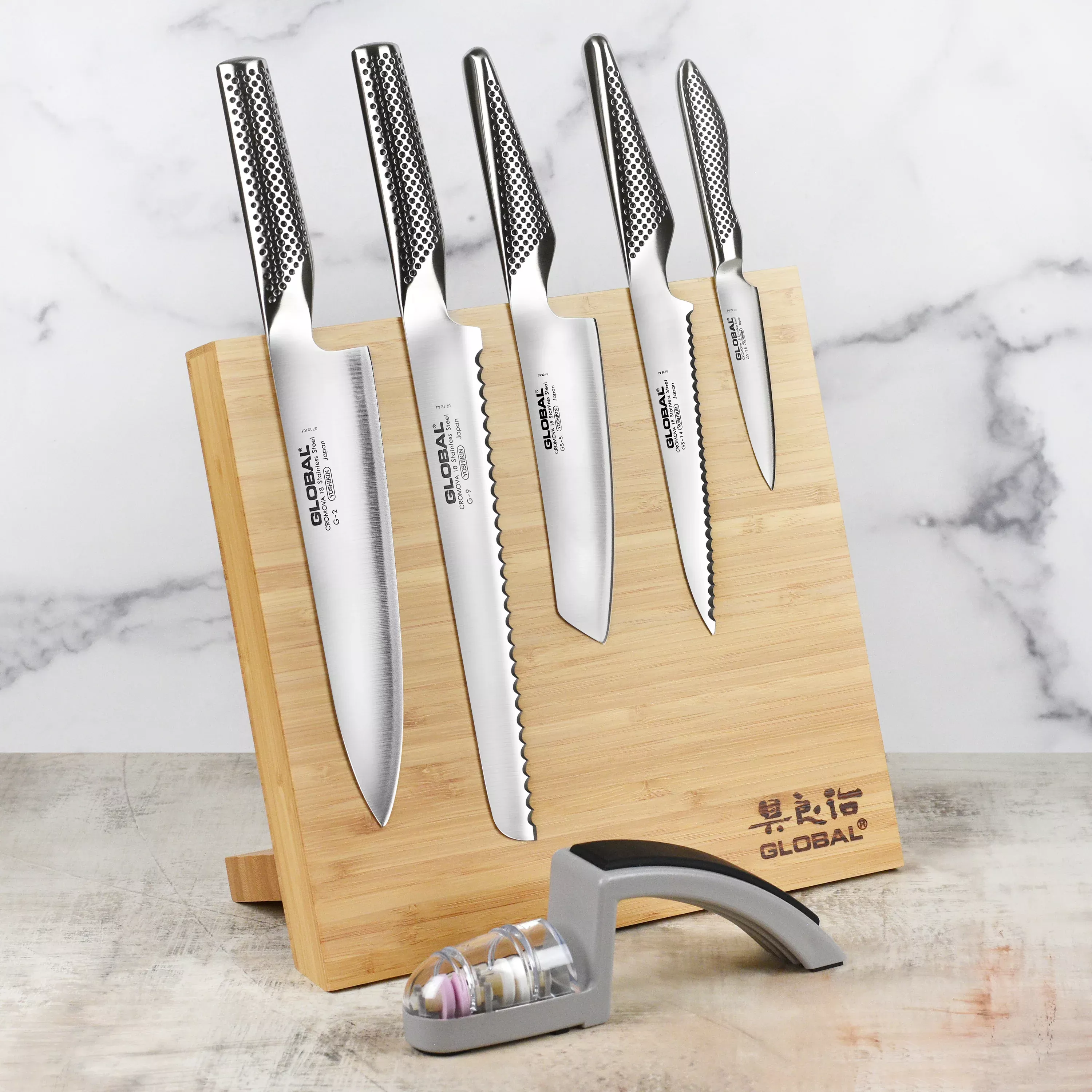 global-bamboo-magnetic-easel-knife-set-6-piece Global Bamboo Magnetic Easel Knife Set - 6 Piece