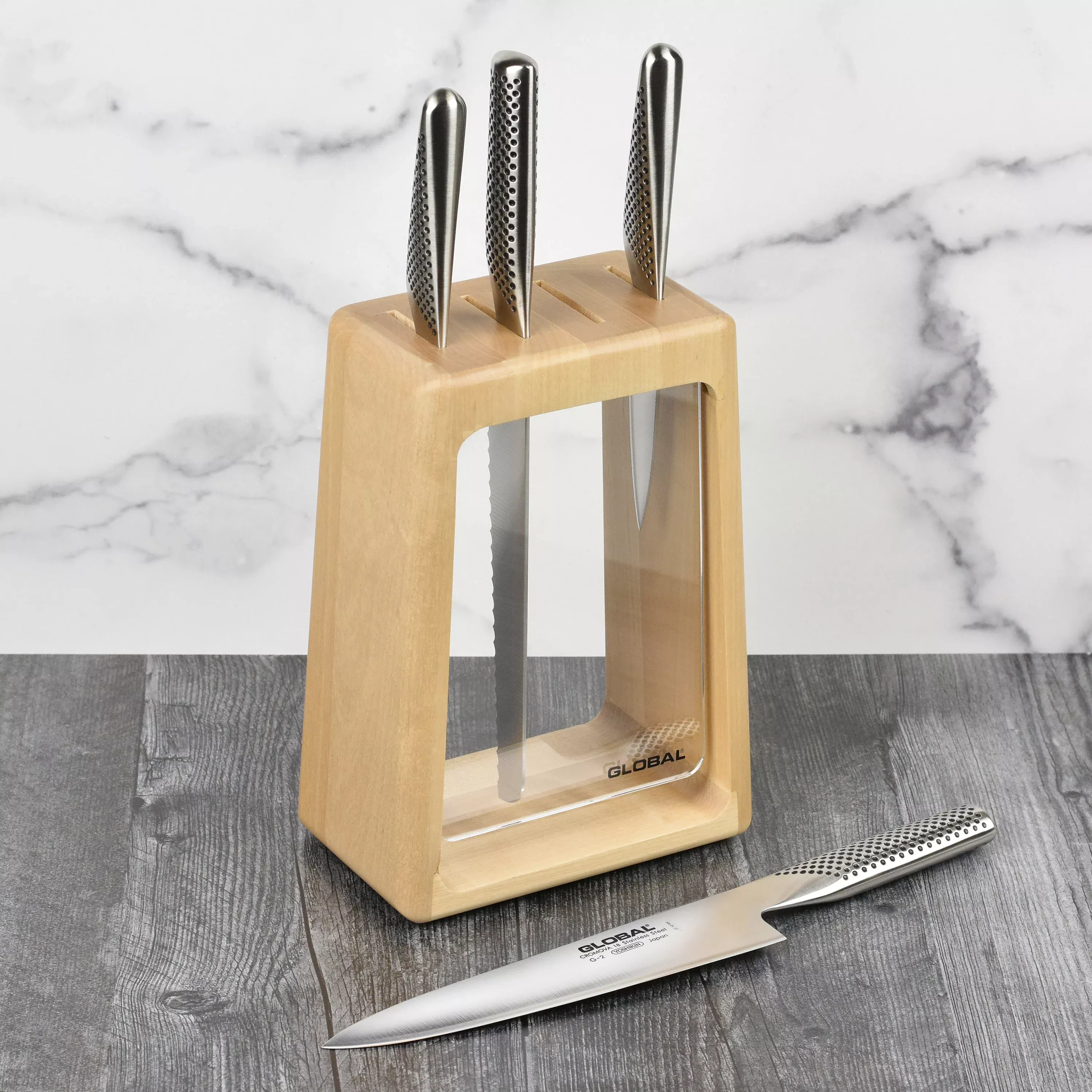 global-hashira-knife-block-set-5-piece Global Hashira Knife Block Set - 5 Piece