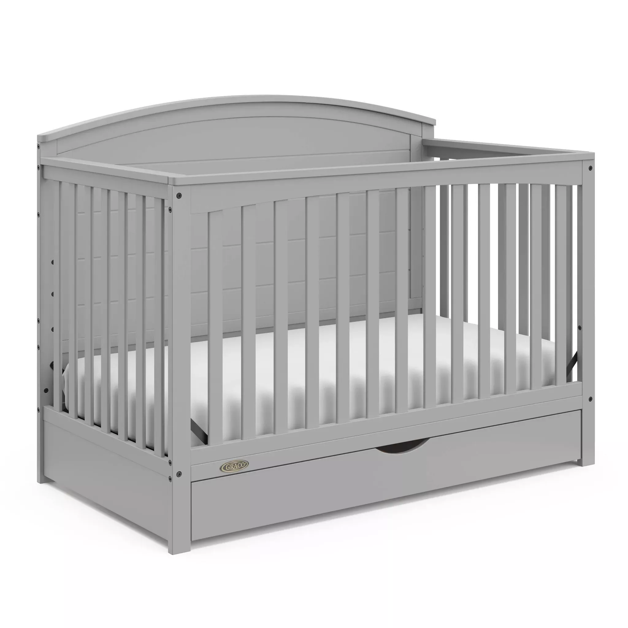 graco-bellwood-5-in-1-convertible-crib-with-drawer-pebble-gray-rebel Graco Bellwood 5-in-1 Convertible Crib with Drawer - Pebble Gray – REBEL