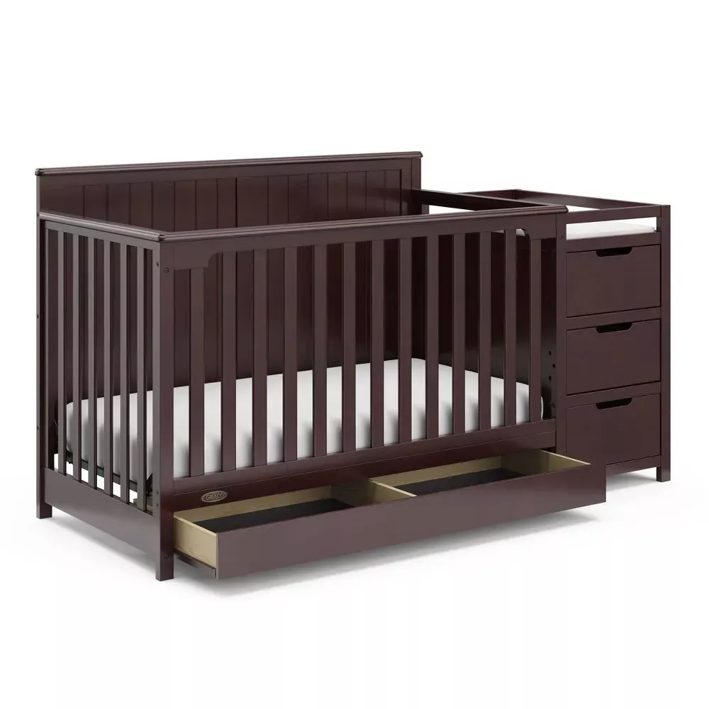 graco-hadley-5-in-1-convertible-crib-changer-with-drawer-espresso-rebel Graco Hadley 5-in-1 Convertible Crib and Changer with Drawer - Espresso – REBEL