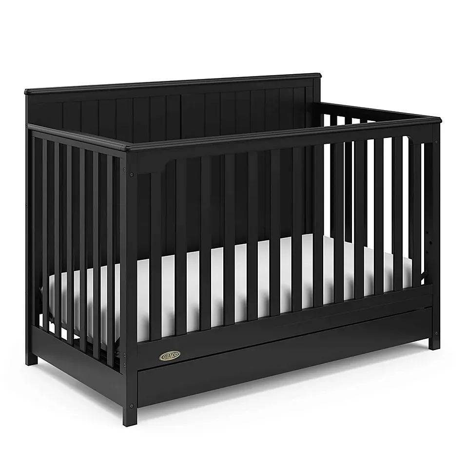 graco-hadley-5-in-1-convertible-crib-with-drawer-black-rebel Graco Hadley 5-in-1 Convertible Crib with Drawer - Black – REBEL
