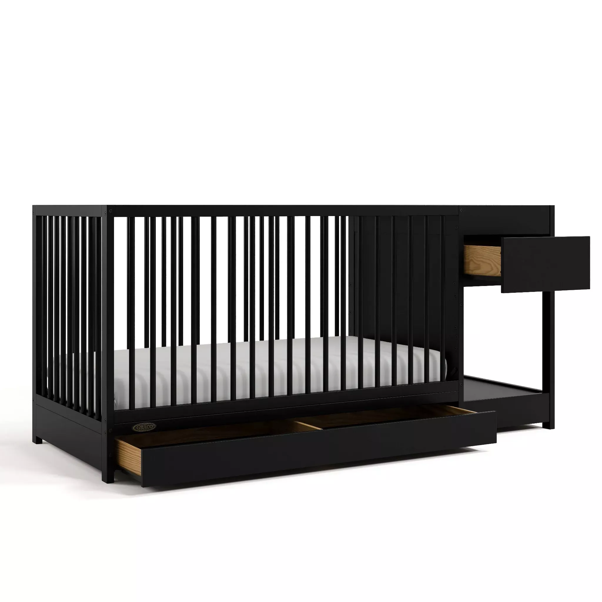 graco-teddi-convertible-crib-changer-black-rebel Graco Teddi Convertible Crib and Changer - Black – REBEL