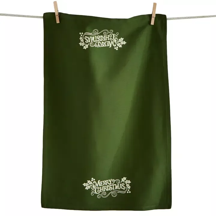 green-merry-christmas-dishtowel Green Merry Christmas Dishtowel