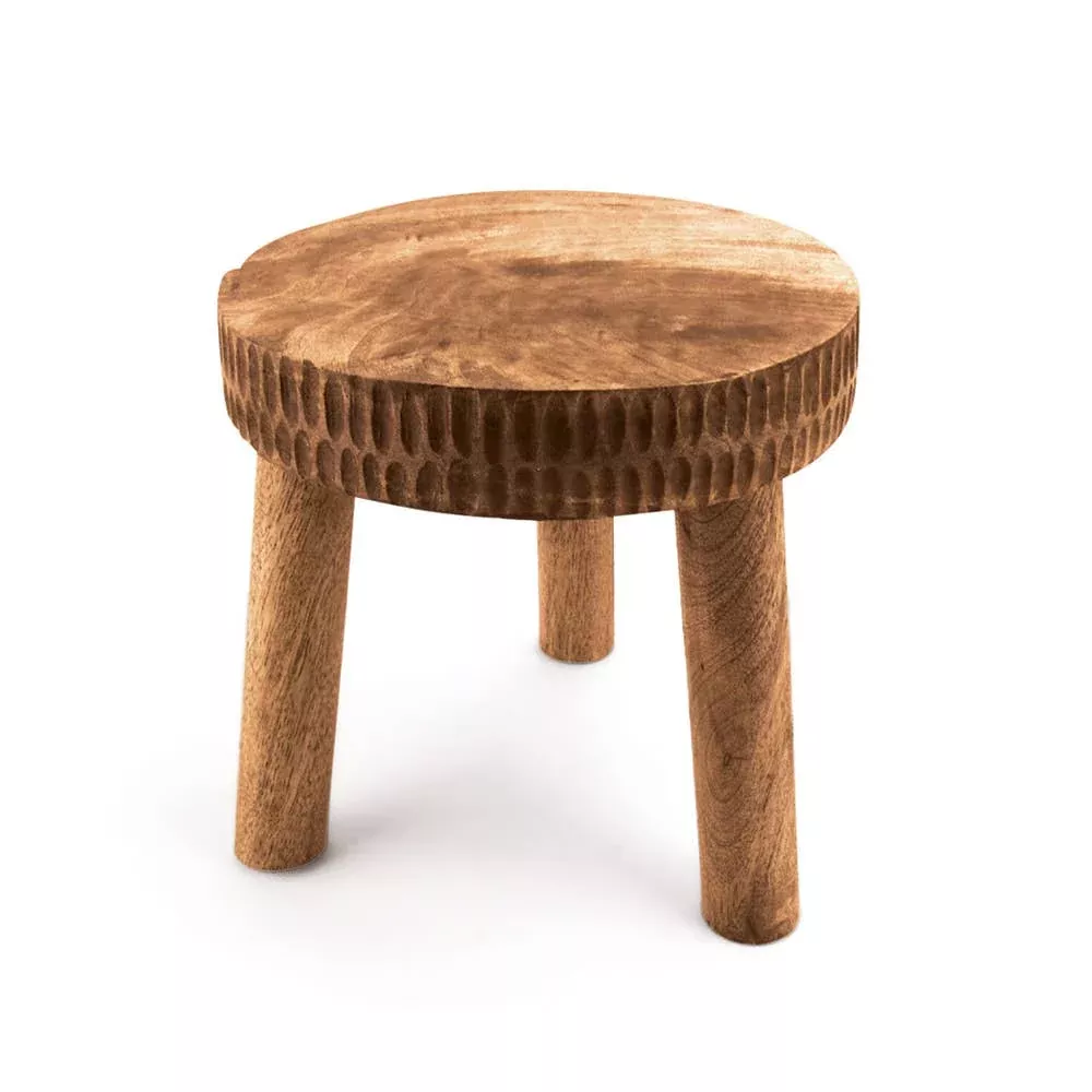 hand-carved-plant-stand Hand-Carved Plant Stand