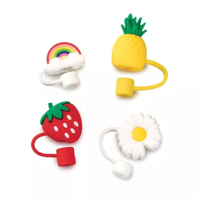 harold-import-co-joie-straw-caps-fruit-design-set-4 Harold Import Co. Joie Straw Caps, Fruit Design, Set of 4