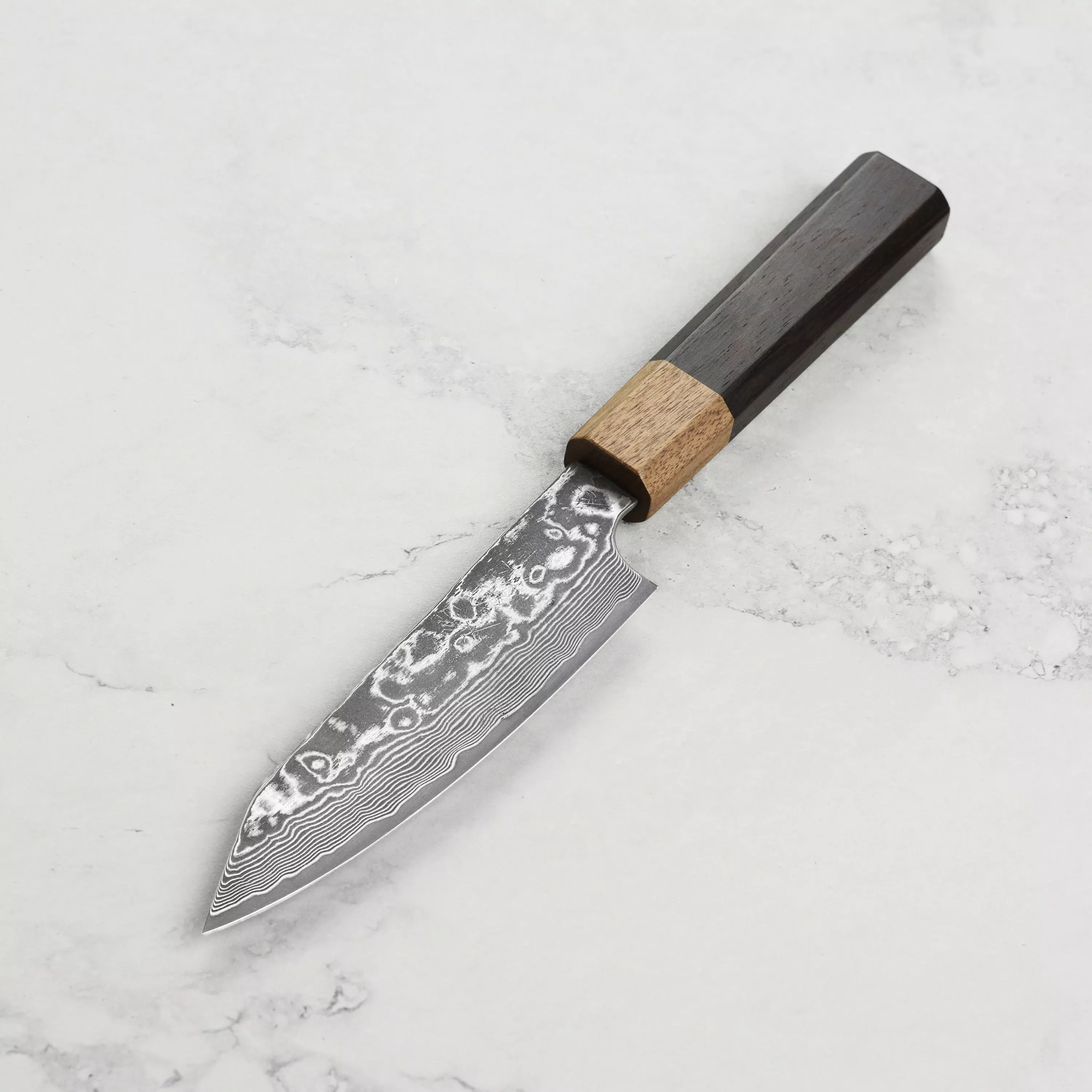 hatono-sg2-kurozome-damascus-5-3-kiritsuke-petty-japanese-knife Hatono SG2 Kurozome Damascus 5.3" Kiritsuke Petty Japanese Knife