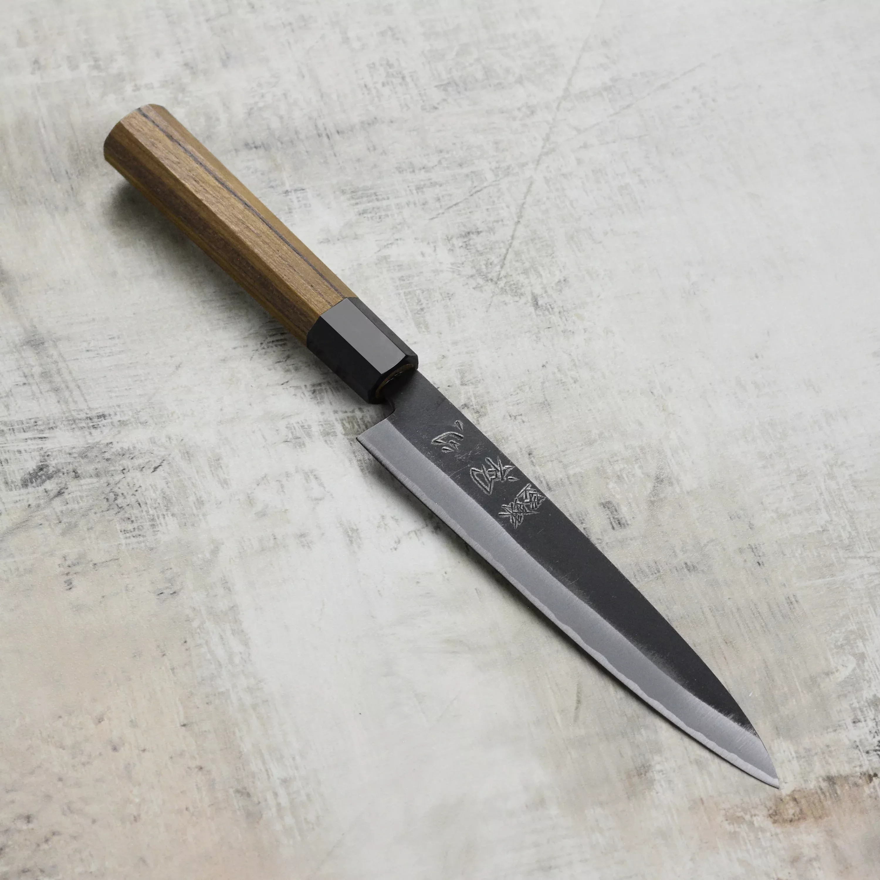 hatsukokoro-aosagi-petty-150mm-5-9-aogami-2-blue-carbon-steel-japanese-utility-k Hatsukokoro Aosagi Petty 150mm (5.9") Aogami #2 Blue Carbon Steel Japanese Utility Knife