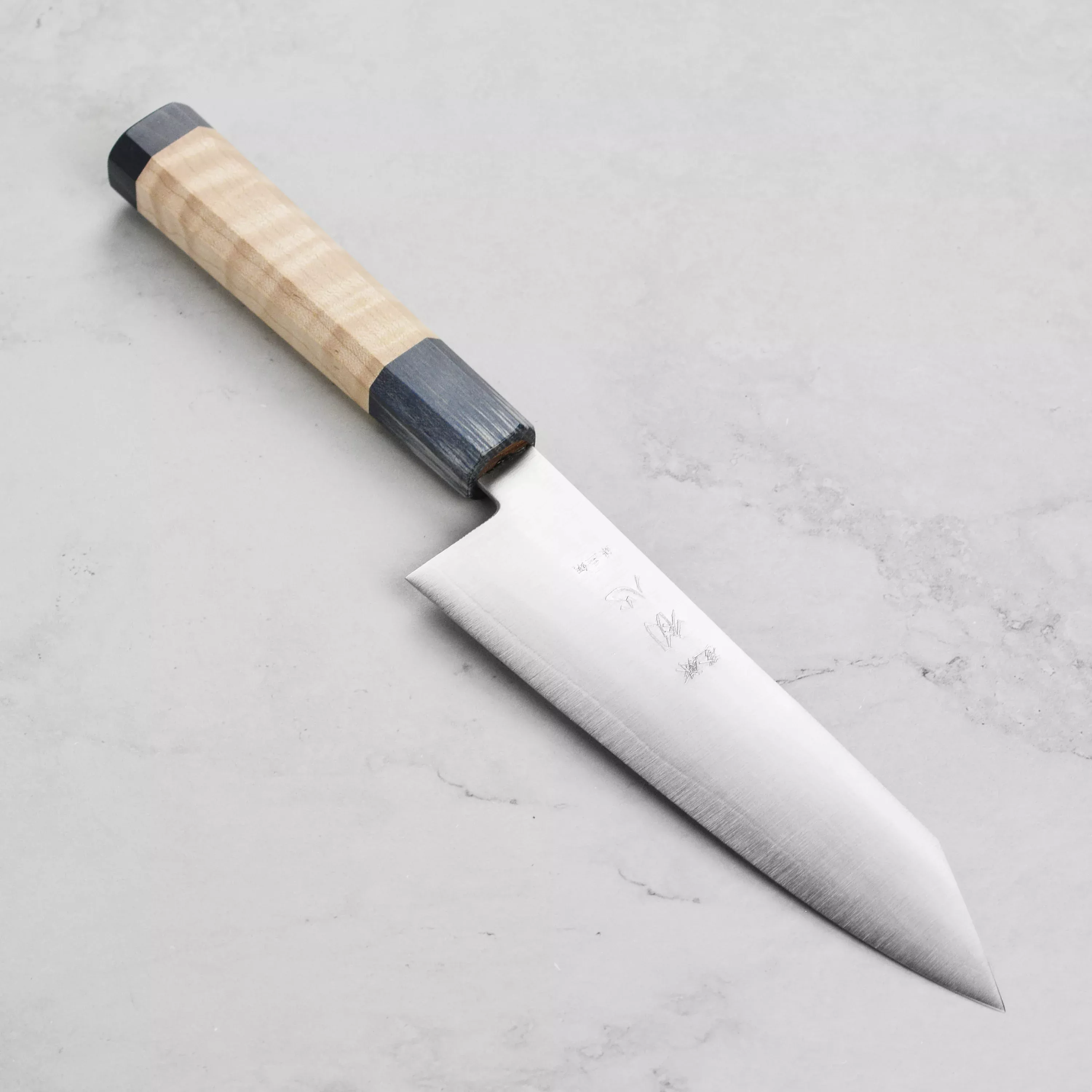hatsukokoro-hayabusa-ginsan-bunka-knife-180mm-7-with-blue-maple-handle Hatsukokoro Hayabusa Ginsan Bunka Knife, 180mm (7") with Blue Maple Handle