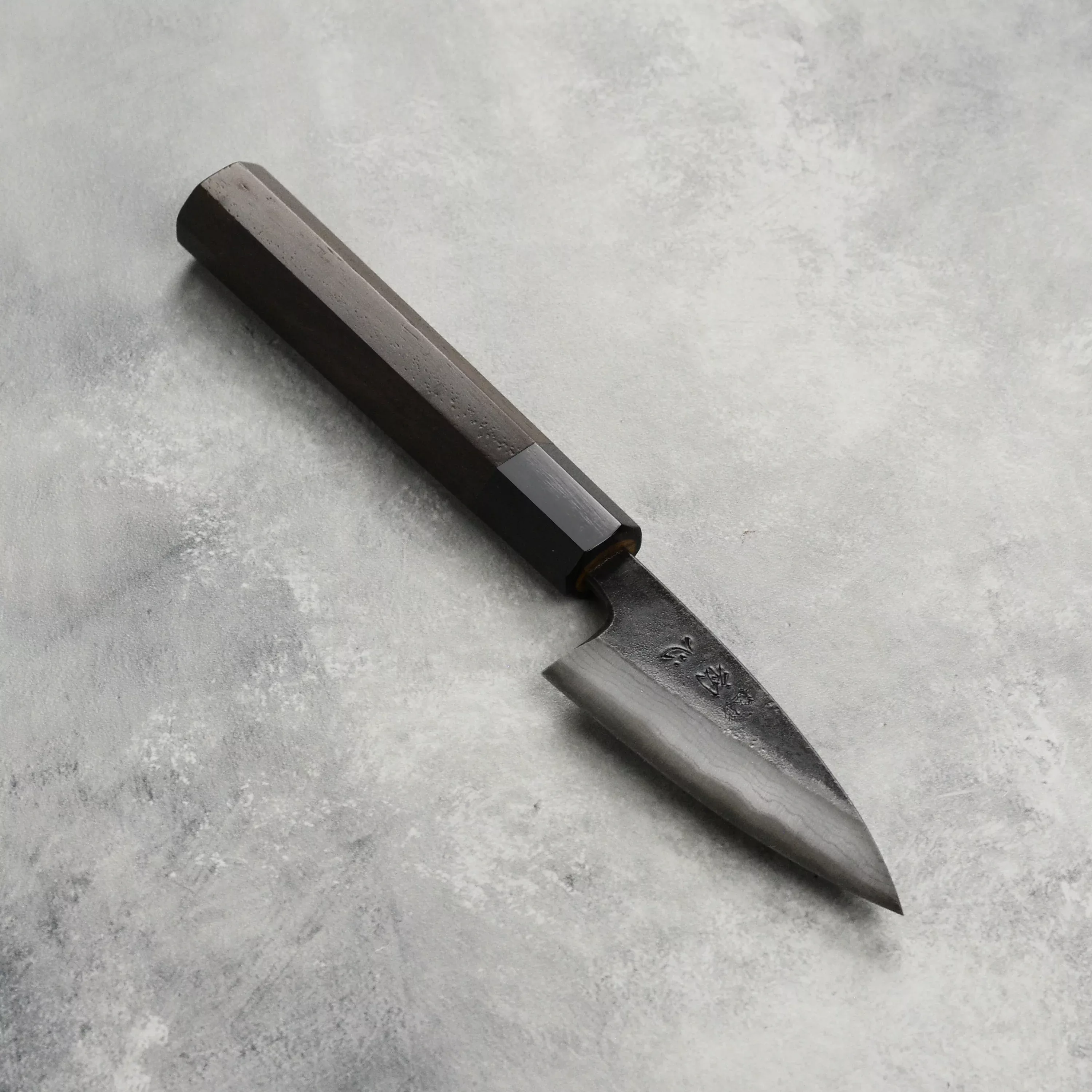 hatsukokoro-kumokage-3-1-petty-knife-japanese-carbon-steel-hand-forged-damascus Hatsukokoro Kumokage 3.1" Petty Knife, Japanese Carbon Steel Hand-Forged Damascus