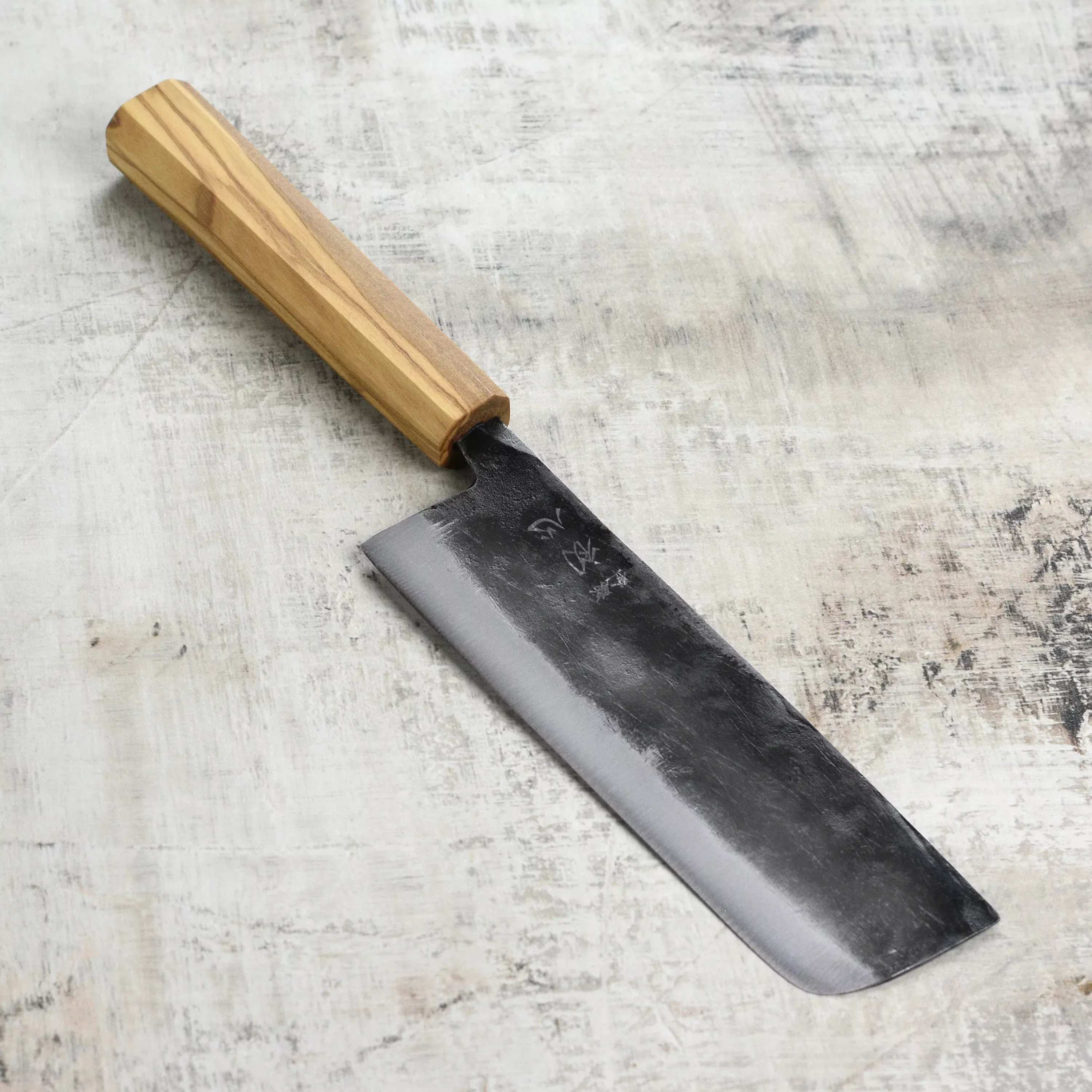 hatsukokoro-kurogane-japanese-nakiri-knife-aogami-2-carbon-kurouchi-165mm-6-5 Hatsukokoro Kurogane Japanese Nakiri Knife Aogami #2 Carbon Kurouchi 165mm (6.5")