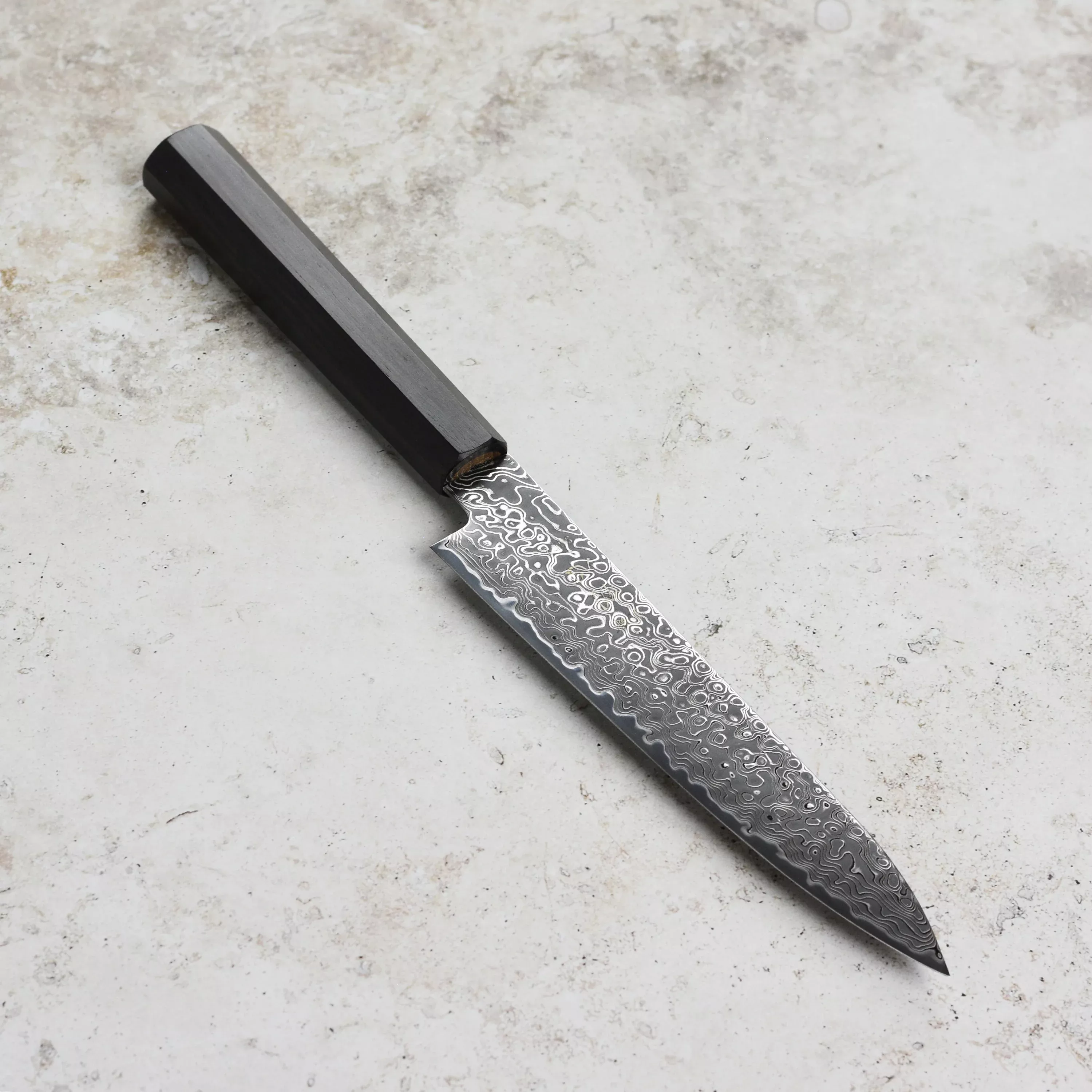 hatsukokoro-ryuhyo-sg2-kurozome-damascus-5-9-petty Hatsukokoro Ryuhyo SG2 Kurozome Damascus 5.9" Petty