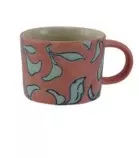 hazel-mazel-hand-painted-stoneware-mug-with-wax-relief-bo-10-oz-4-color-options Hazel Mazel Hand-Painted Stoneware Mug with Wax Relief Bo 10 oz./ 4 Color Options