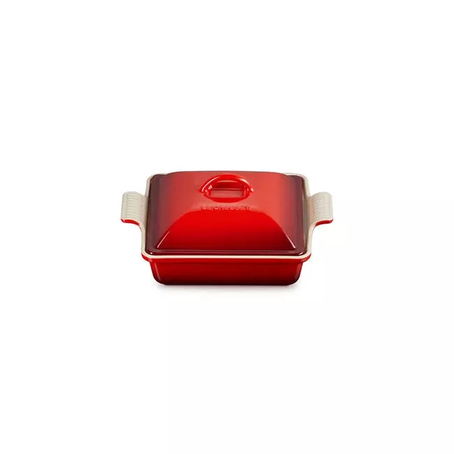 heritage-shallow-square-covered-casserole-2-qt-cerise Heritage Shallow Square Covered Casserole 2 Qt Cerise
